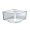 Azar Displays Deluxe Clear Square Bin Four Compartment Revolving Desk Organizer 8'' W x 8'' D x 4'' H 556359-GS-1PK - alternate 3